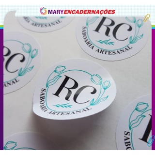 500 Rótulos Adesivos 4x4 Personalizados Vinil Prova d'agua em Oferta na Shopee