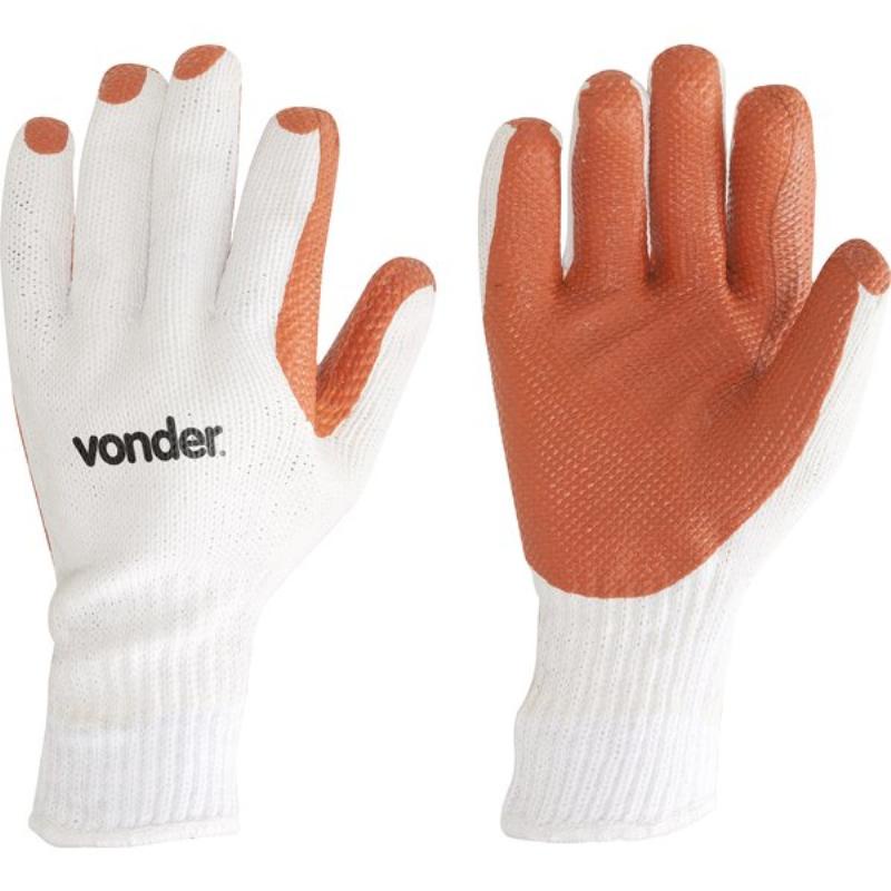 Luva de Malha com Palma de Látex n° 10 VONDER em Oferta na Shopee
