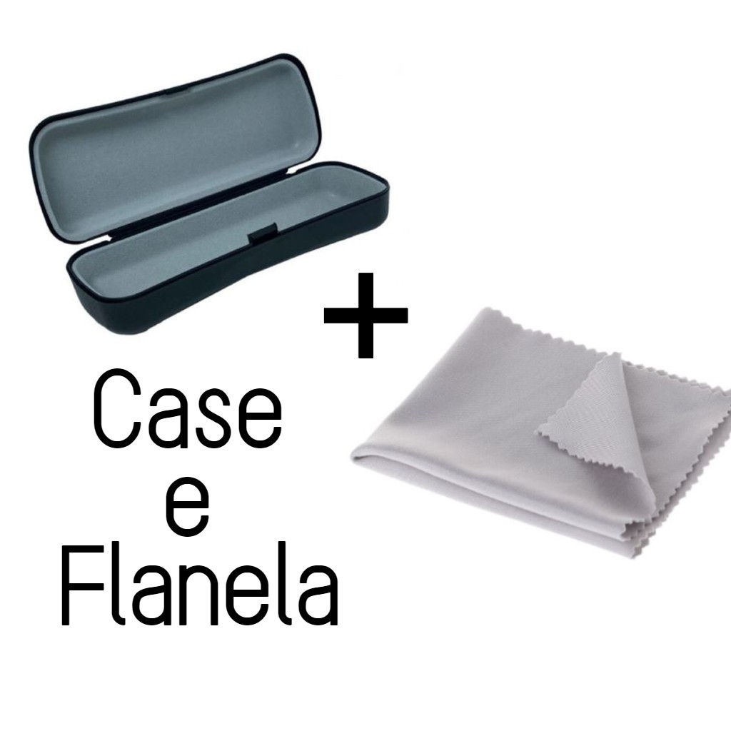 Estojo, Caixa Ou Case Para Óculos armação Em Plástico + Flanela de limpeza de microfibra para lentes em Oferta na Shopee