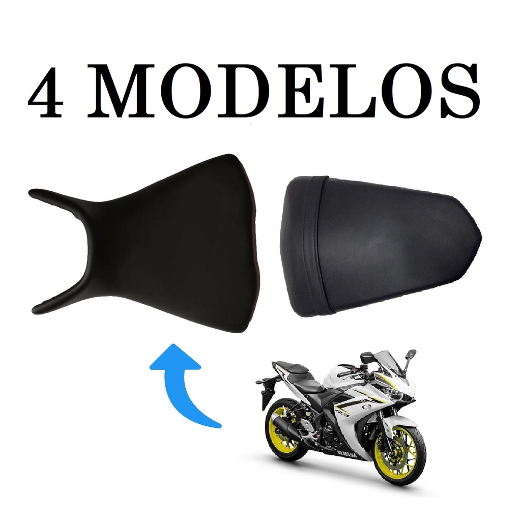 Par - 2 Capa Do Banco  Yamaha Mt 03 / R3 / R 3 - Com Cinta No Modelo Original - Lisa / Antiderrapante / Fibra de Carbono