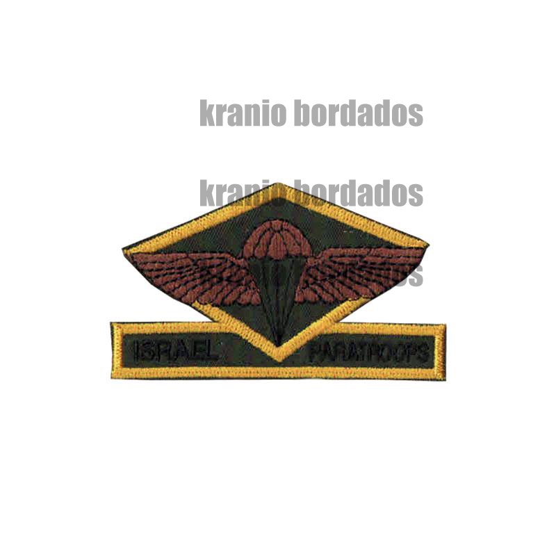 ISRAEL PARAQUEDA AIRSOFT PAINTBALL PATCH BORDADO ENVIO IMEDIATO