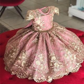 vestido de aniversário rosa