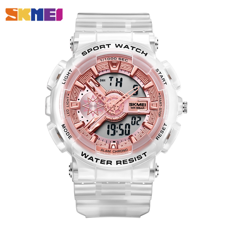 Relógio De Dupla Exposição skmei 7003 Esportivo Estudantil Masculino E Feminino Fashion Style Silicone Strap