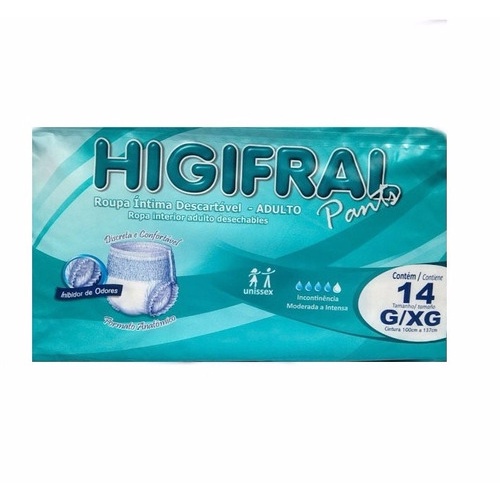 Fralda Geriátrica Roupa Intima Higifral Pants ( G/xg ) 14 Un