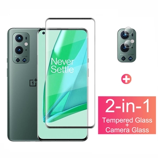 Película de Vidro 9D 2 Em 1 Para OnePlus 9 Pro OnePlus Nord 9R 6 7 8 9 Pro 8T 7T 6T