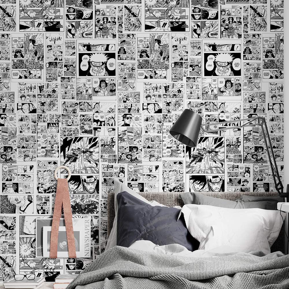 Adesivo Anime Naruto Papel De Parede Autocolante Lavável Quarto Mangá — imagem 2 de 2