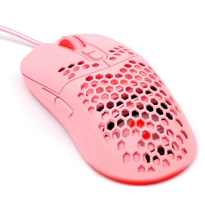Mouse Gamer Vx Gaming Void Com Led Rgb 7600 Dpi Rosa Com Cabo Usb 1.8 Metro - Vinik