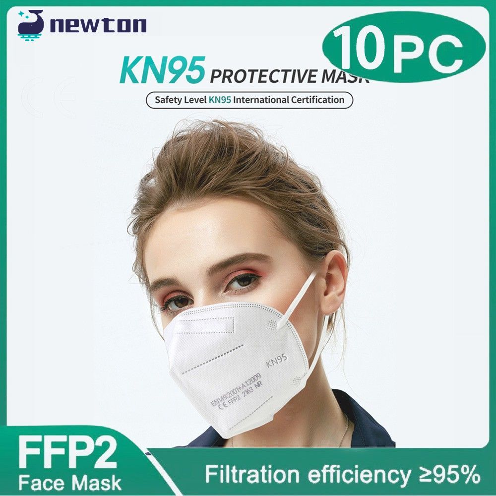 Kit 10 Máscaras Kn95 Proteção Respiratória 5 Camadas de proteção