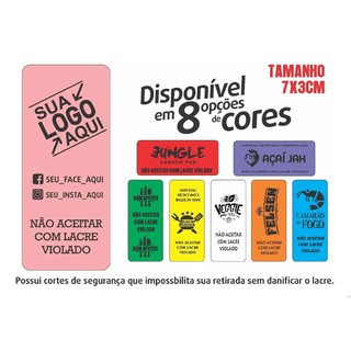 500 Lacres De Segurança Delivery 7X3cm Personalizado