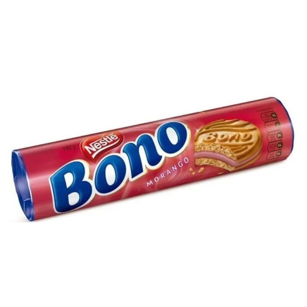 Biscoito Bolacha Bono Recheado Sabor Morango 140g | Shopee Brasil