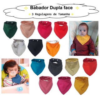 Babadores Bandanas IMPERMEAVEL Dupla Face kit 10 Peças Com 3 Regulagens em Oferta na Shopee