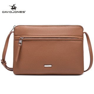 David Jones Feminina Couro do falso Zip Bolsas de Ombro Bolsas de Mão