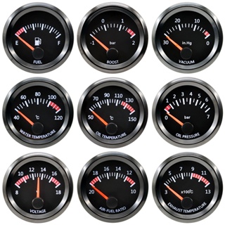 Tacômetro De 2 " 52mm Impulso Da Temperatura Água A Vácuo Óleo Do Volt Ar Voltômetro De Escape De Combustível RPM Medidor De Motor De 12V em Oferta na Shopee