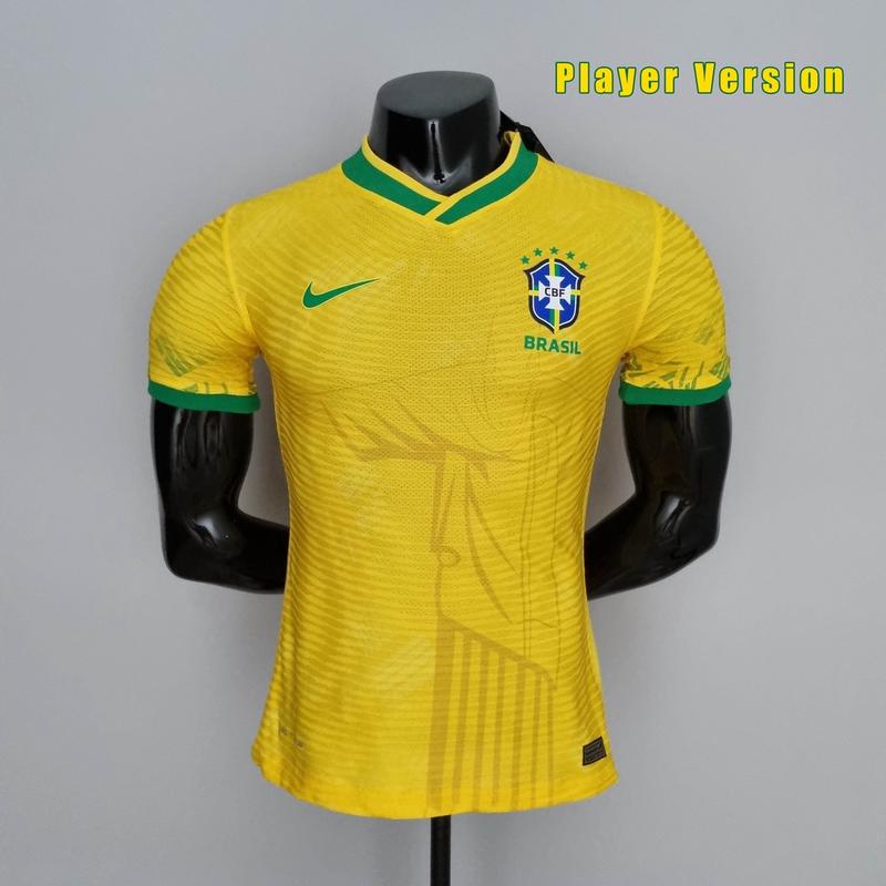 2022/2023 camisa do brasil De Futebol Amarela Clássica Jogador tailandesa 1:1