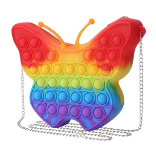 Bolsa Borboleta Pop-it Fidget Toy Empurre Bolha Anti-stress