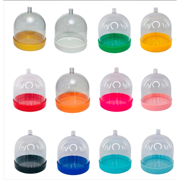 Mini Boleira com base colorida - Cúpula para bolo ou doce.