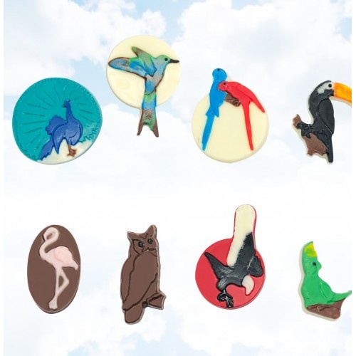 Forma Simples Aves 9656 em Acetato BWB Para Bombom e Doces de Chocolate e Confeitaria Doceira Saldão em Oferta na Shopee