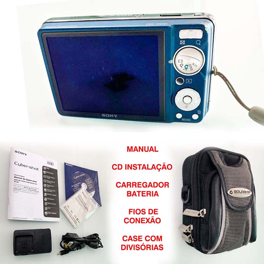 SONY Câmera Digital Cyber-Shot DSC-W290 | Shopee Brasil