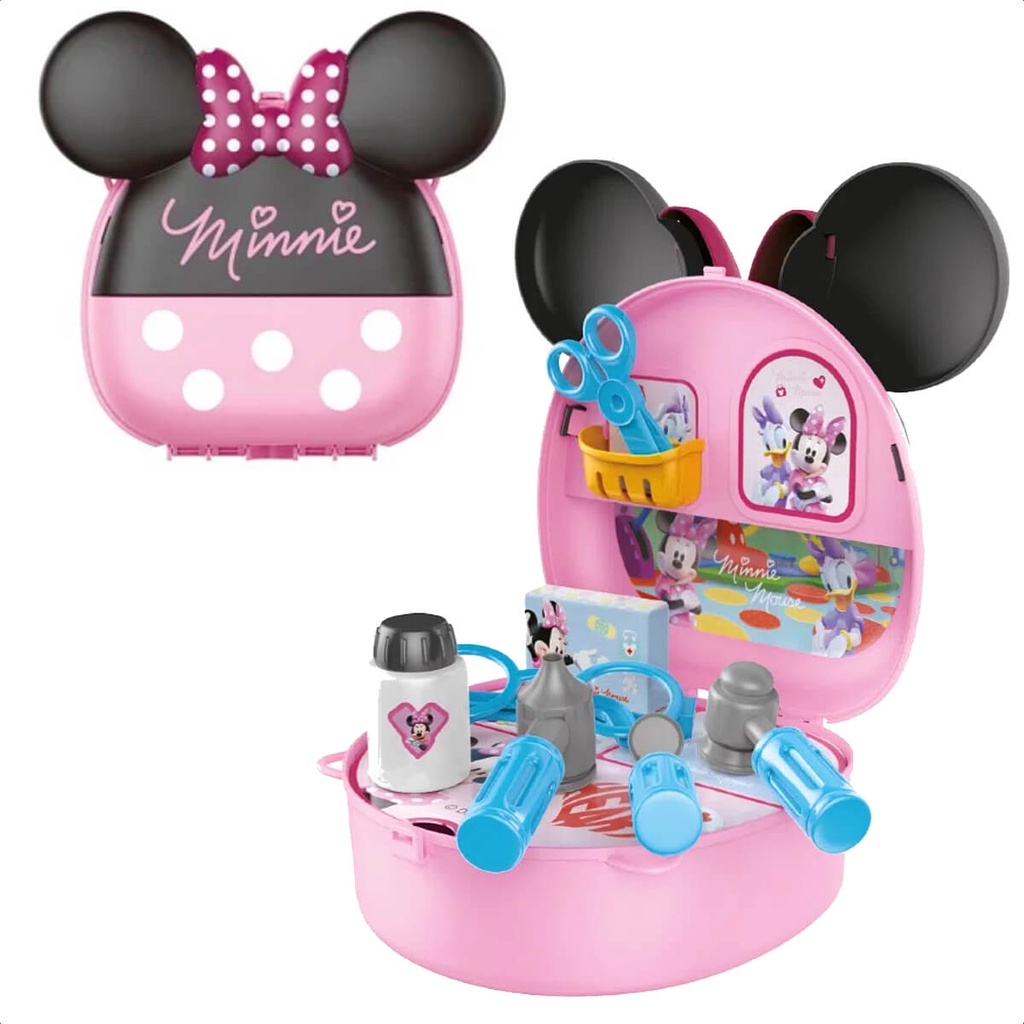 Brinquedo Maleta de Médica Minnie com Acessórios Alça Faz de Conta Diversão Brincadeira Multikids - BR1558 em Oferta na Shopee