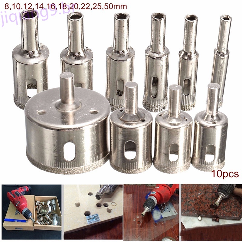3 Pcs 18mm diamante revestido Buraco De Conjunto De Brocas Serra Cortador De Vidro Mármore Telha 