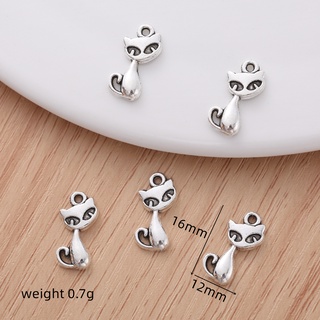 30 Pcs Exquisite Do Gatinho Vintage Charme Dangles Para Mulheres Moda Jóias Fazendo Colar Pulseira Suprimentos Pingente Brinco DIY