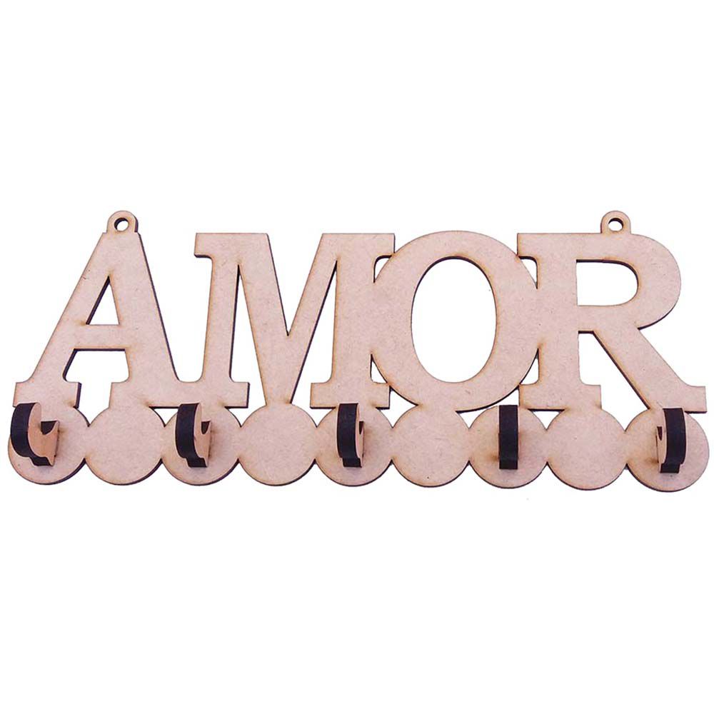Kit 10 porta chave mdf Amor porta chaveiro artesanato