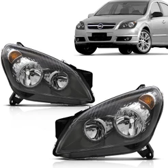 Par Farol Vectra 2010 2011 2012 Foco Duplo Máscara Negra