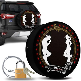 Capa Estepe Ecosport Crossfox Aircross Idea Doblo Adventure Estampa Cowboy Country com Cabo de Aço e Cadeado em Oferta na Shopee