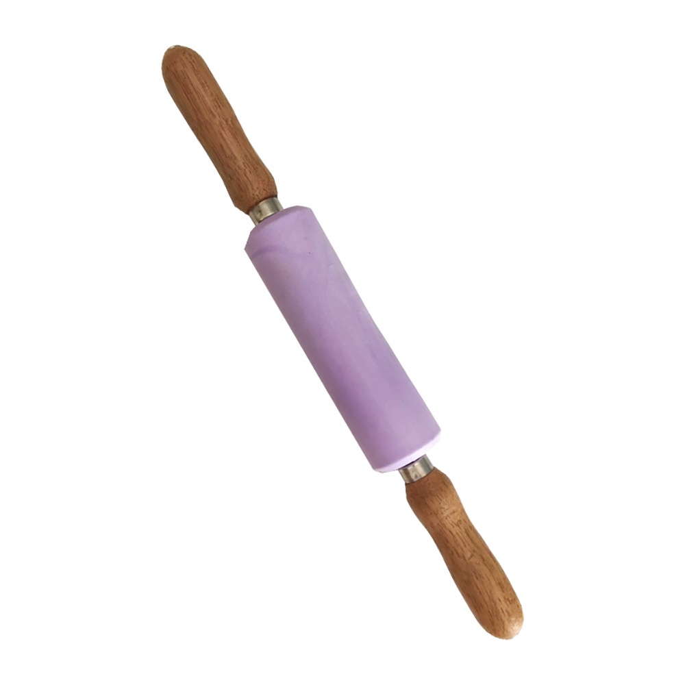 Rolo para Massagem Cabo Madeira Modelax Lilás Cera Fácil