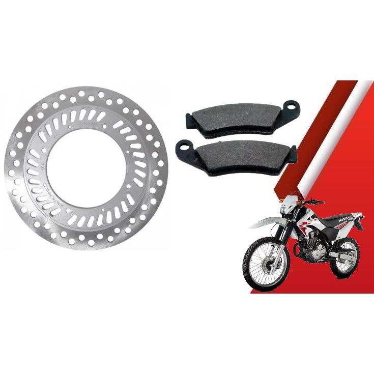Disco De Freio Dianteiro Modelo Moto Xr 200 250 Nx 200 + Pastilha
