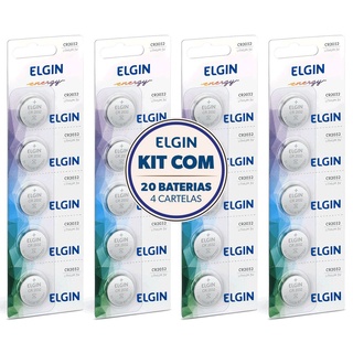 Kit 20 Bateria Lithium 3v Cr2032 Elgin (4 - Blister C/5)
