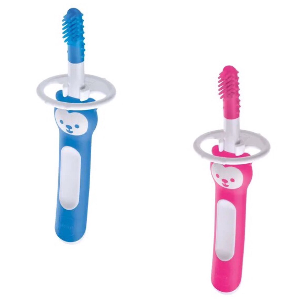 Escova Dental Bebê Mam Massageador 3m+ Massaging Brush Massageadora Gengivas E Dentes Infantil