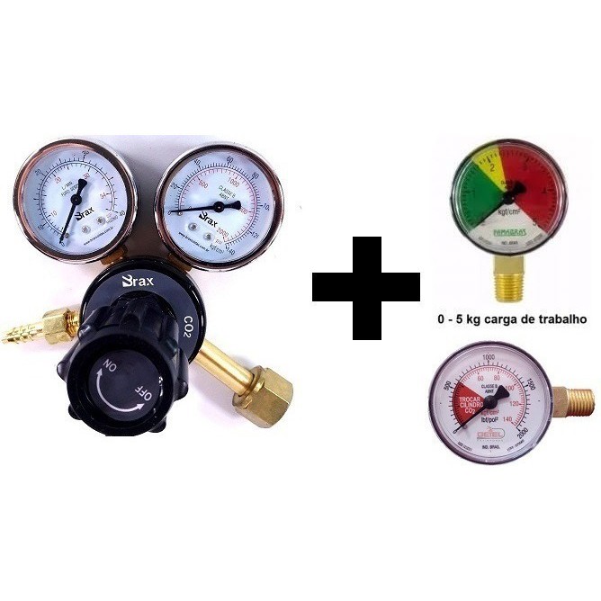 Regulador De Co2 + Manômetros Personalizados P/chopeira