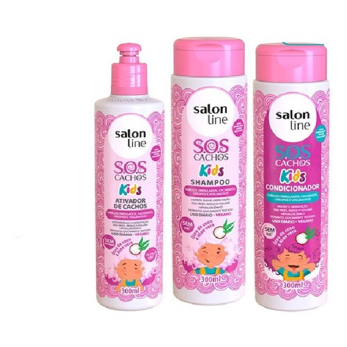 Kit Shampoo Cond E Ativador Sos Cachos Kids Salon Line Shopee Brasil