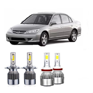 Kit Super Led Honda Civic 2001 A 2003 Farol E Milha 6500k em Oferta na Shopee