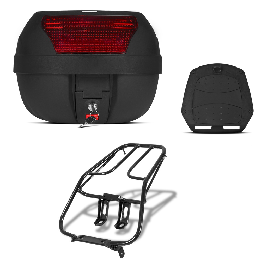 Baú 28 Litros Pro Tork Bagageiro Titan Fan 125 2000 Até 2008 em Oferta na Shopee