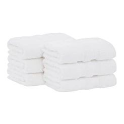 Kit 6 peças Toalha Lavabo Buddemeyer Algodão Egípcio Branco