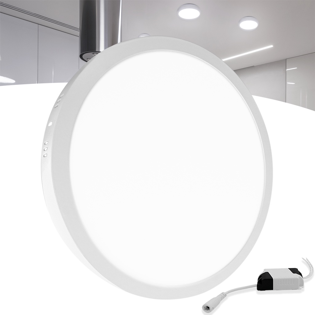 Painel Plafon 18w Led Redondo Teto Sobrepor Luz Branco Frio em Oferta na Shopee