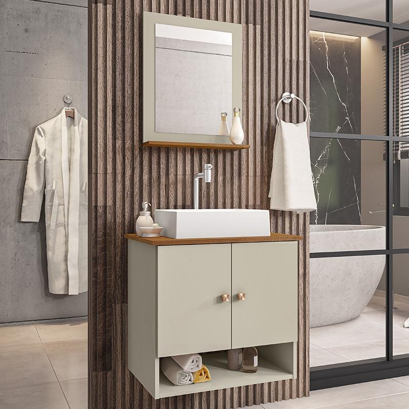 Gabinete Banheiro Deli Cuba Torino Bco Torn Valv Click Inox - Home & Living