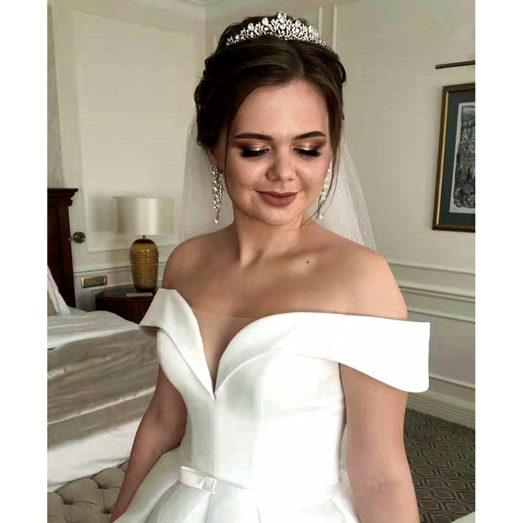 Tiara Porta Coque Zircônia Noiva Casamento 15anos Cabelo Prateado Fino
