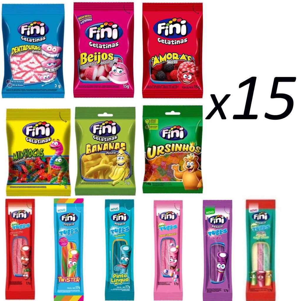 Kit Com 15 Pacotes Fini Sabores Variados Shopee Brasil 2398