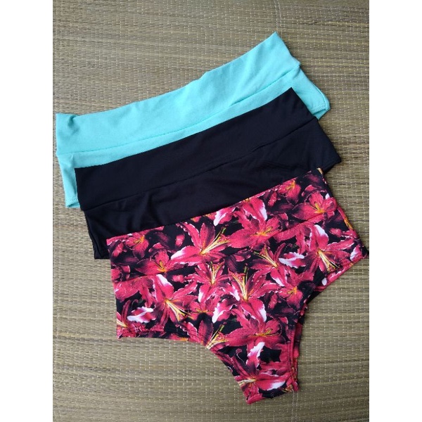 Calcinha Hot Pant fio duplo Cintura Alta Biquíni.