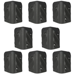 Kit 8x Cantoneiras Plástica Com Acabamento Arredondado Pé Grande Som Nfe Profissional Resistente Para Caixas Acusticas