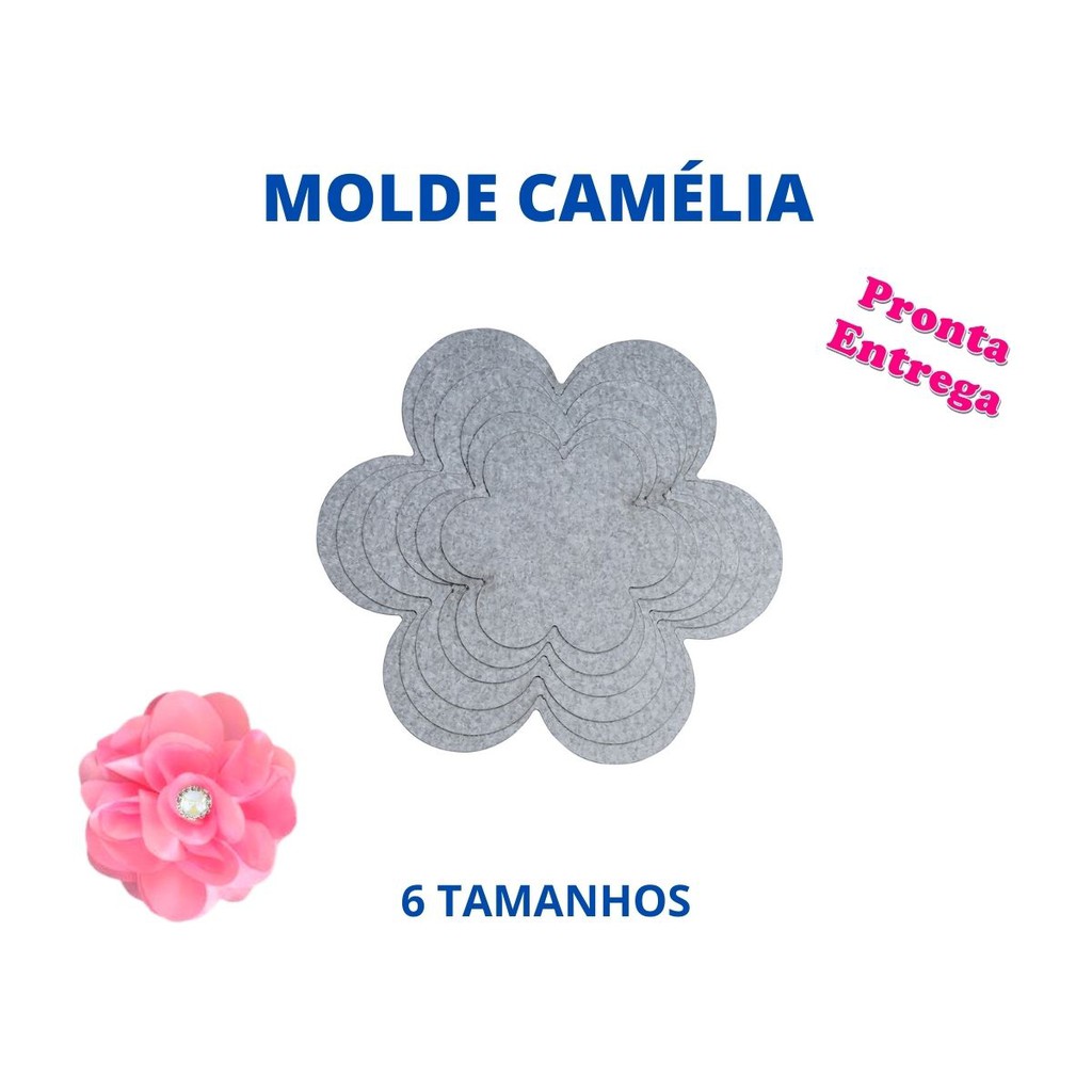 Molde Flor Camélia 6 Pétalas 6 Tamanhos | Shopee Brasil