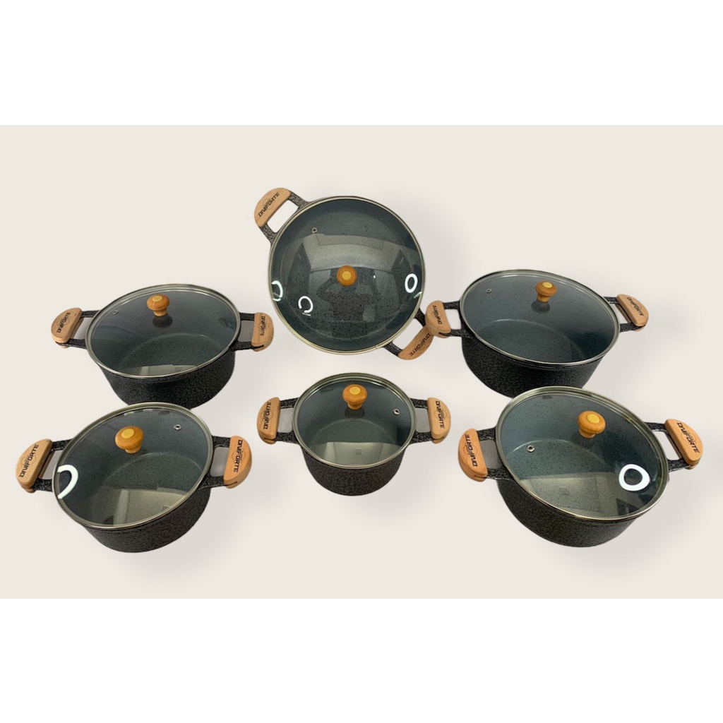 Jogo De Panela E Frigideira Antiaderente Aluminio Fundido