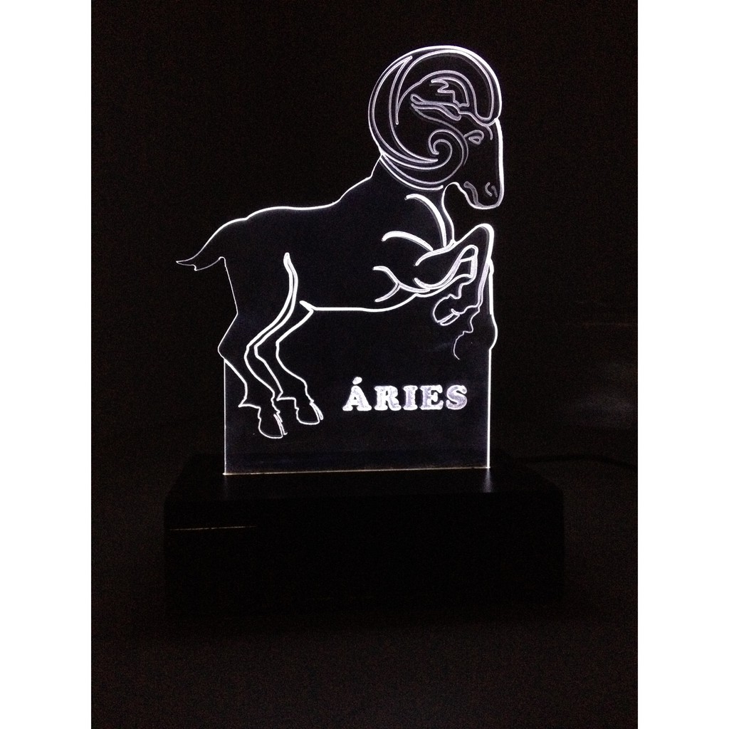 Luminária abajur led decorativa Signo Áries