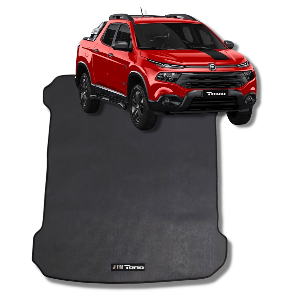 Tapete Automotivo Portetor para Caçamba Fiat Toro Até 2020 Personalizado Logo Fiat Antigo