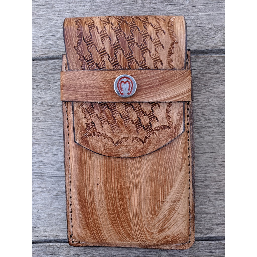 Bainha Capinha Porta Celular De Cinto com Passador Em Couro Legitimo Tratado - oferta