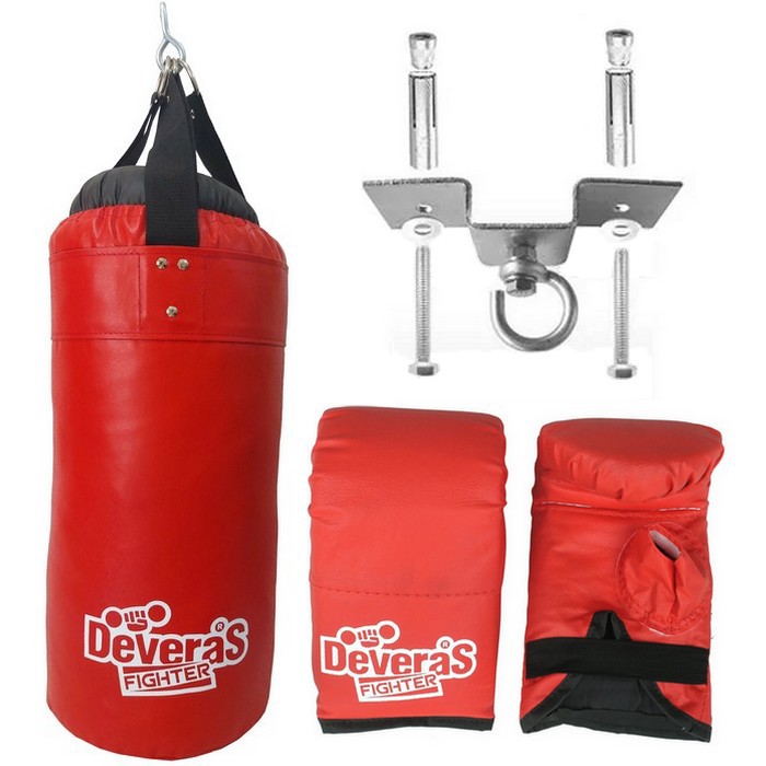 kit de boxe - saco de pancada cheio e profissional 60 cm + luva bate ...