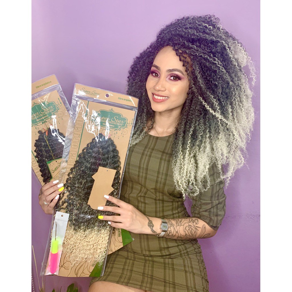 Cabelo Cacheado Organico Crochet Braids Super Star 100 Gramas 50